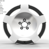 19X8.5 WF Aftermarket Wheel ML0498-2 Black Machine Face 5X112/66.45, ET 42 mm