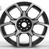 21X9.0 WF Aftermarket Wheel ML0313-1 Black Machine Face 5X120/62.5, ET 40 mm
