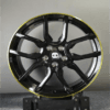 20X8.5 WF Aftermarket Wheel ML0510-2 Hyper Black Machine Lip 5X114.3/64.5, ET 30 mm