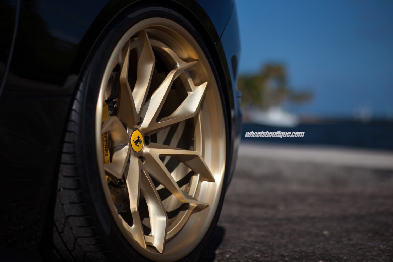 Ferrari California with 21×9.5 and 22×12.5-inch HRE S201H
