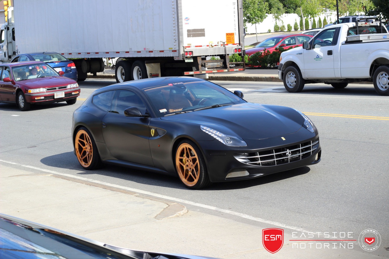 Ferrari FF with 21×9 and 21×12-inch Vossen LC-104
