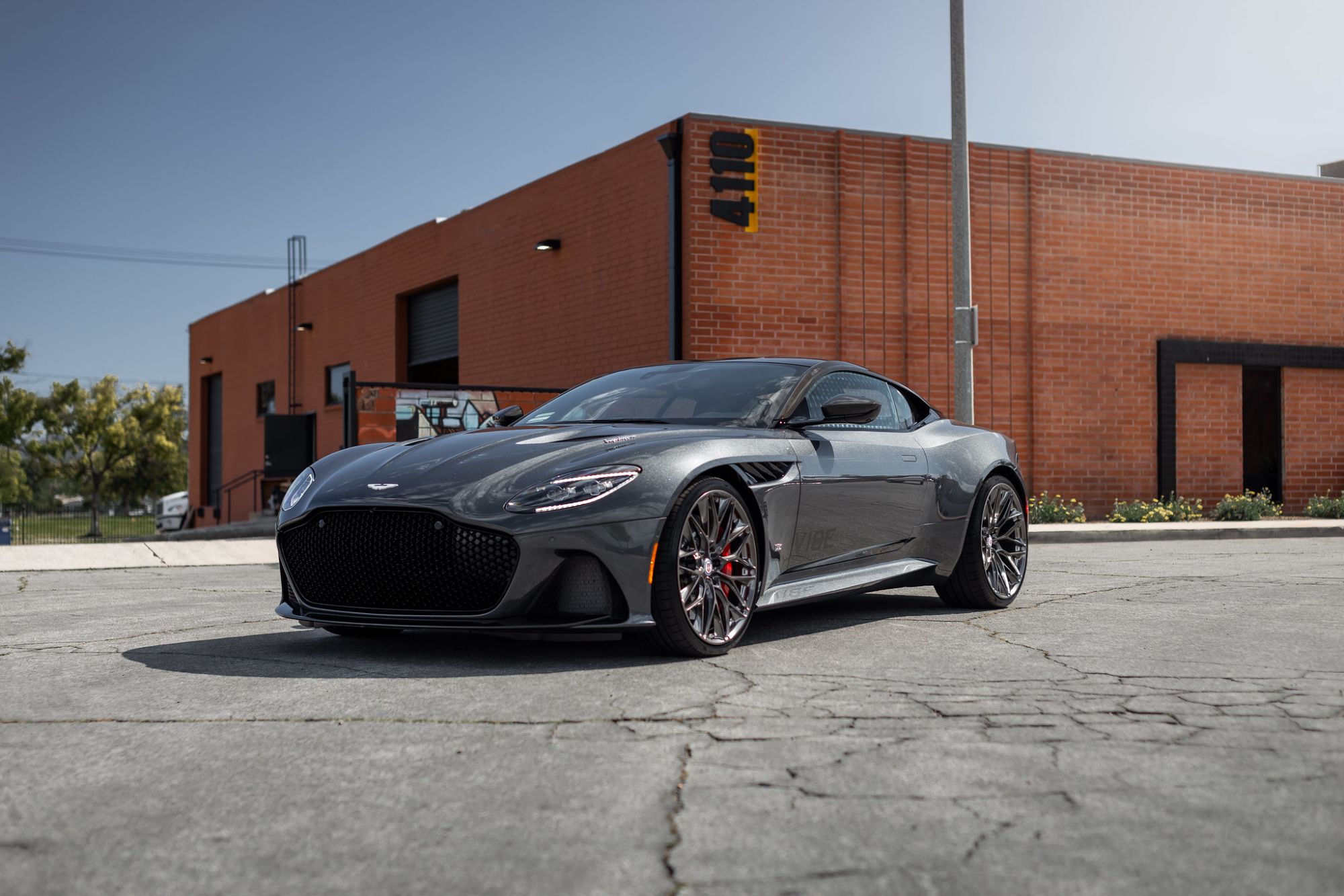 Aston Martin DBS with 22×9 and 22×11-inch HRE P200