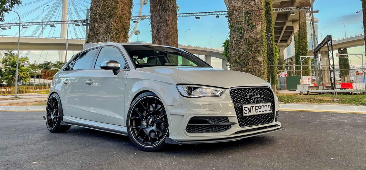 Audi S3 8V with 19×8.5-inch BBS CH-R
