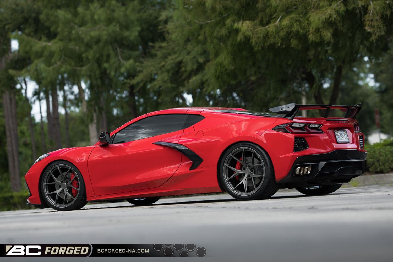Chevrolet Corvette C8 Stingray with 20×9 and 21×13-inch BC Forged RZ21

