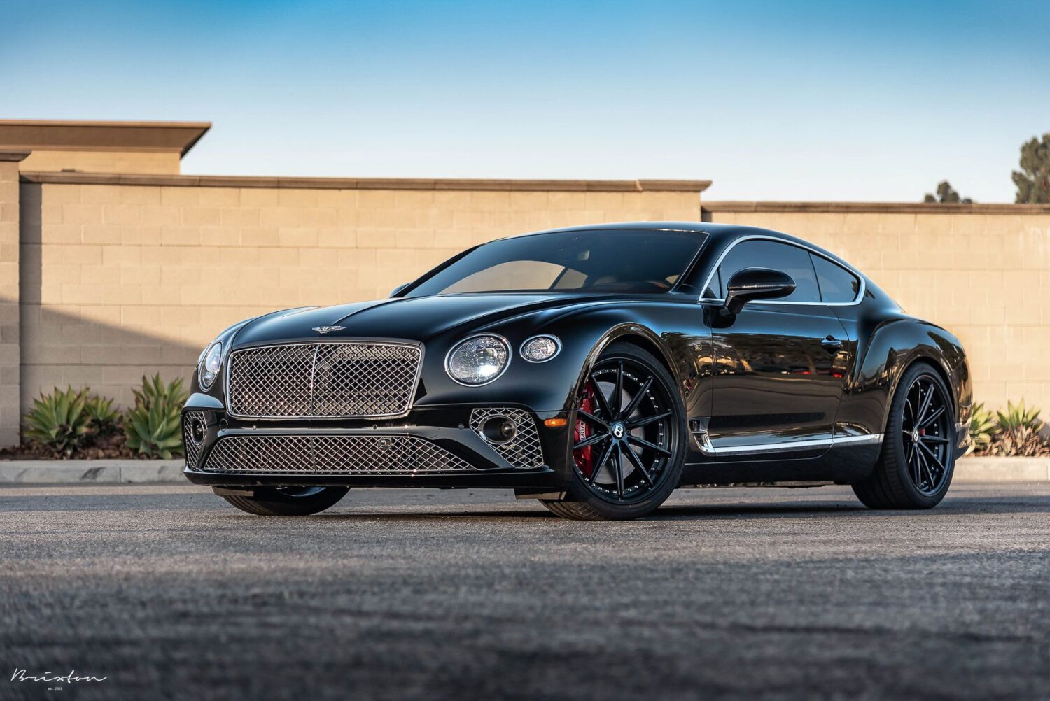 Bentley Continental with 22×10 and 22×11.5-inch Brixton Forged R11-R Duo
