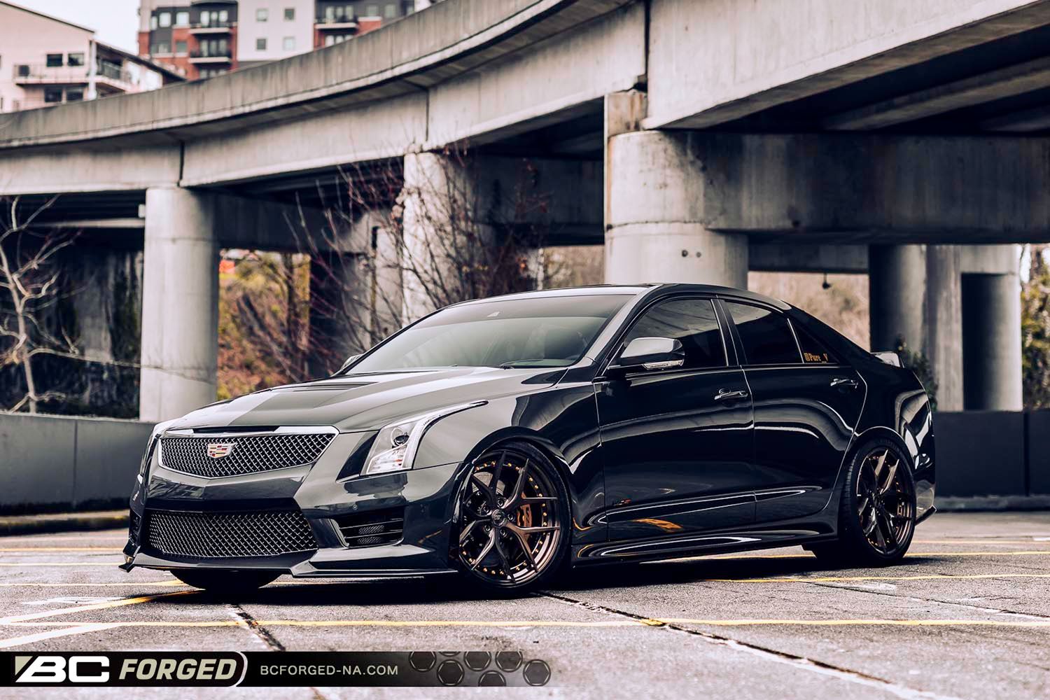 Cadillac ATS with 19×9.5 and 19×11-inch BC Forged HCS21S
