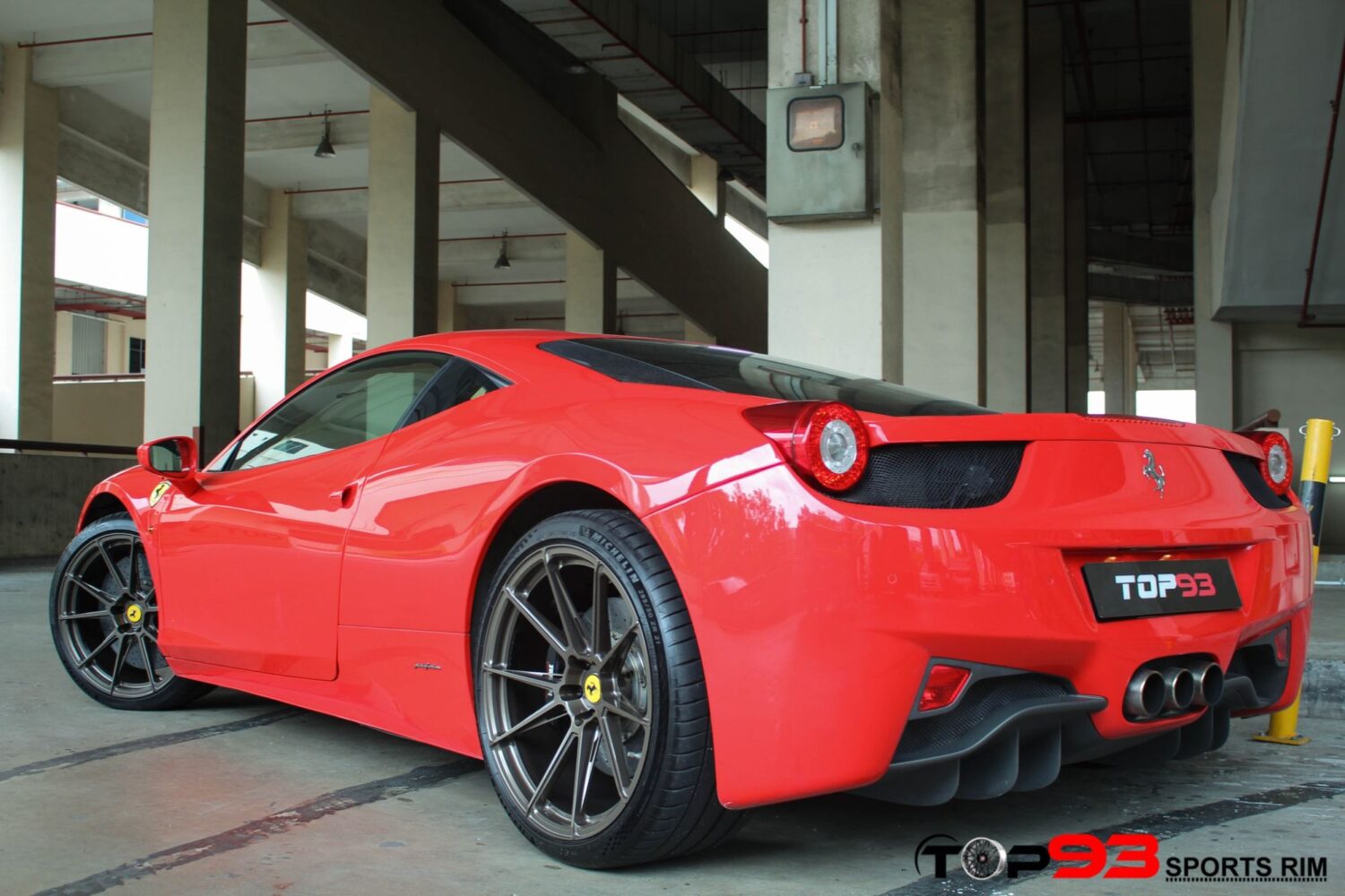 Ferrari 458 with 20×9 and 21×10.5-inch BC Forged EH182
