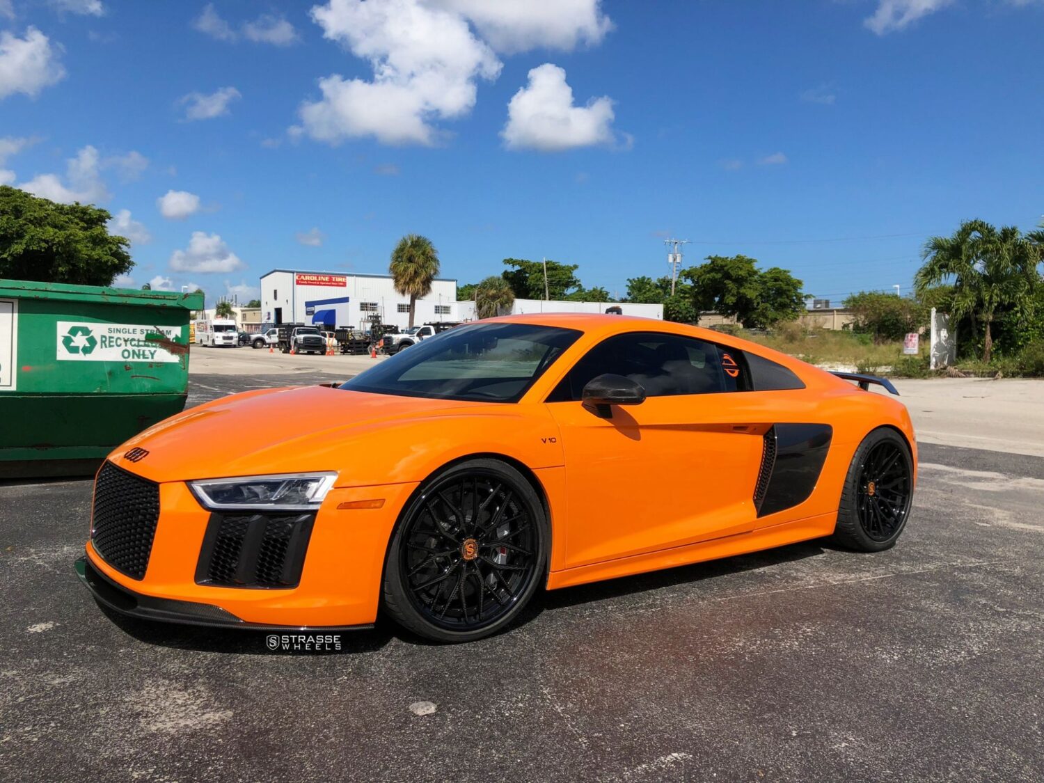 Audi R8 with 20×9 and 20×12-inch Strasse SV10M FS
