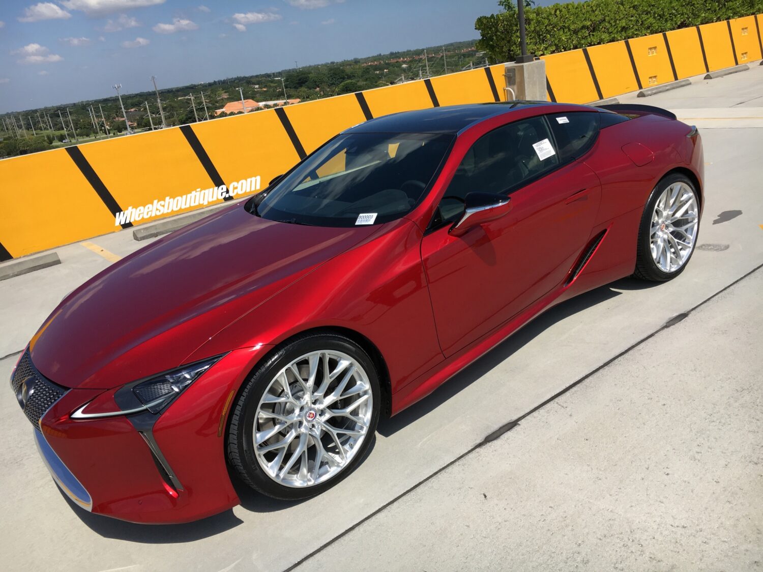 Lexus LC with 22×9 and 22×11.5-inch HRE P200