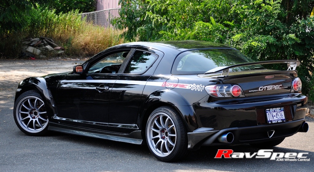 Mazda RX-8 with 18×9.5-inch Work Emotion 11R-FT