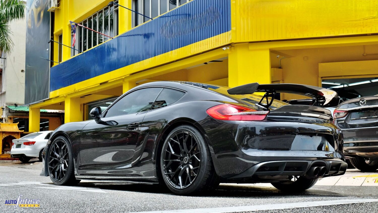 Porsche Cayman 981 with 20×8.5 and 20×10-inch Brixton Forged RF10