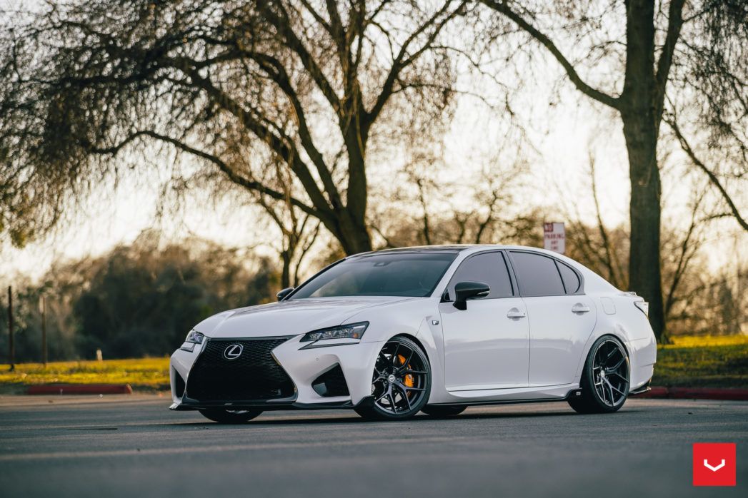 Lexus GS with 20×9.5 and 20×11-inch Vossen HF-5