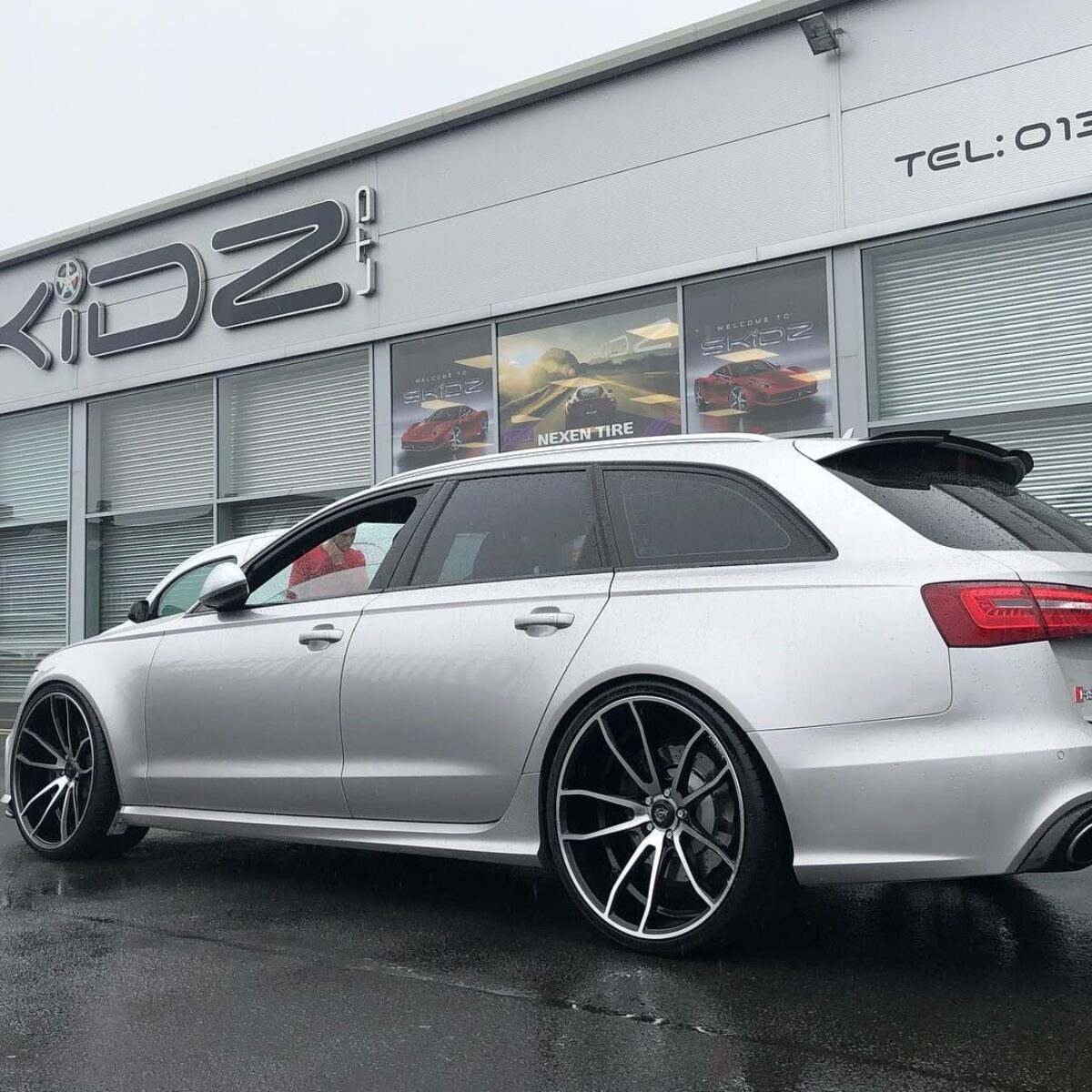 Audi RS6 C7 Silver with Axe EX33 Aftermarket Wheels | Wheel