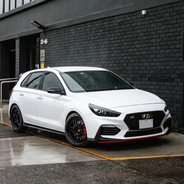 Hyundai i30N with 18×7.5-inch Enkei RPF1