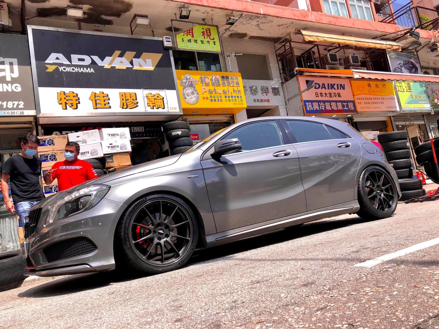 Mercedes-Benz A Class W176 with 19-inch TWS Forged Motorsport RS317