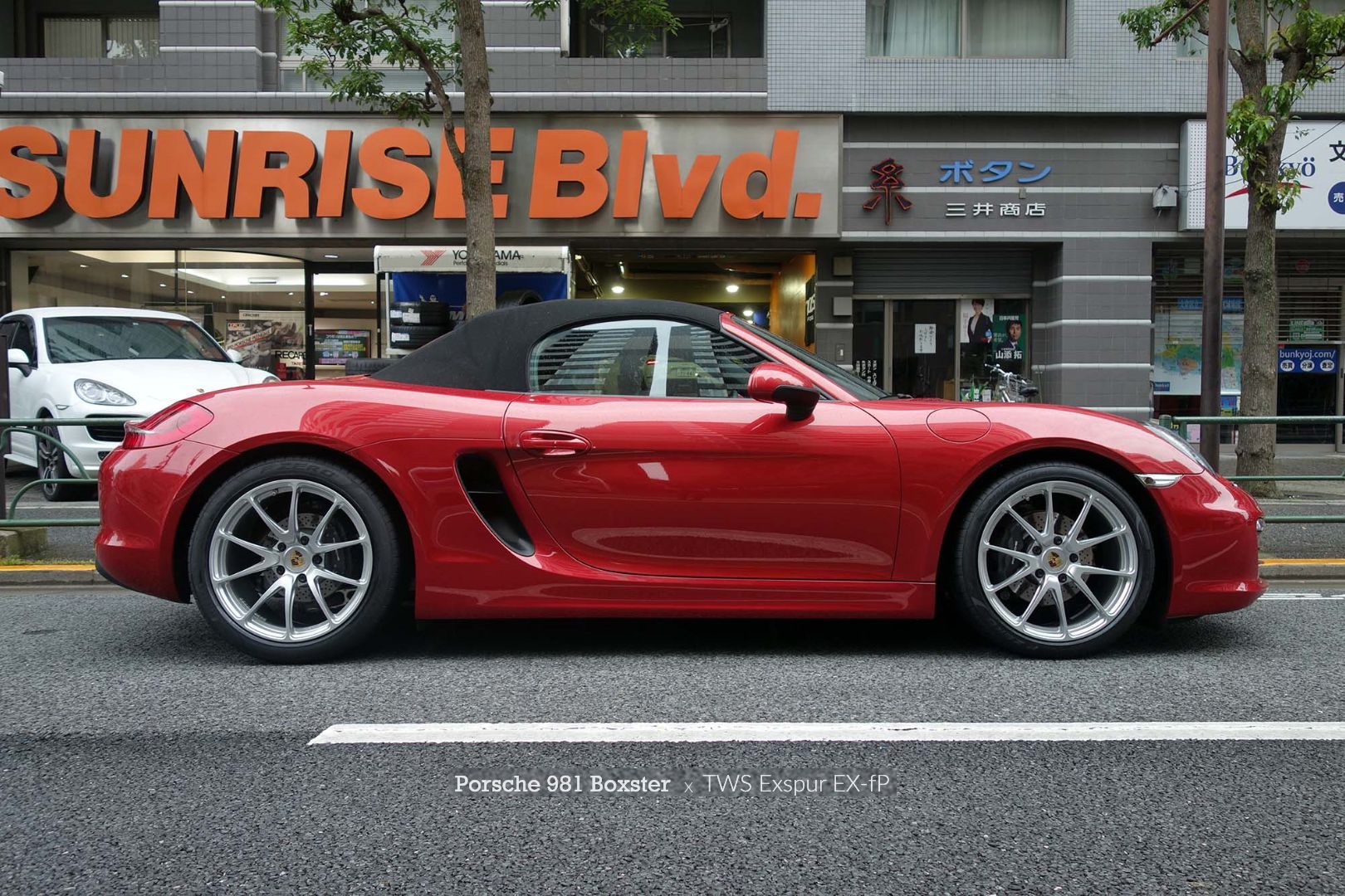Porsche Boxster with 19×8.5 and 19×10-inch TWS Forged EXspur EX-fP