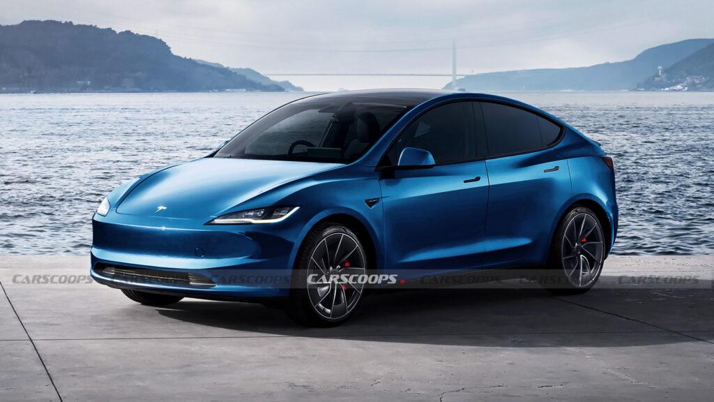 Speculative rendering of the 2026 Tesla Model Y Juniper