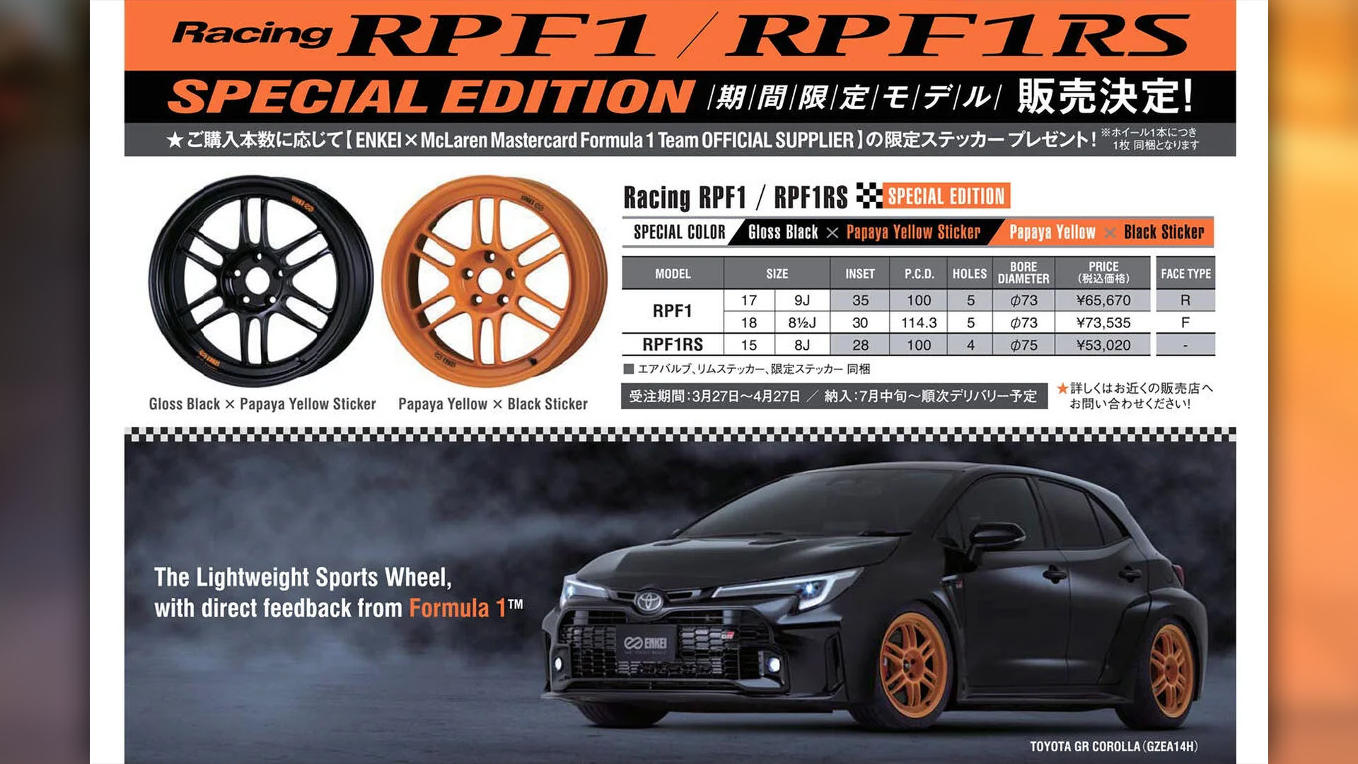 Enkei’s McLaren F1 Papaya RPF1s Won’t Fit a McLaren
