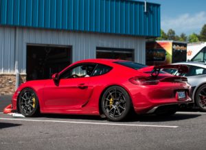 Porsche Cayman GT4 forgeline cf205 aftermarket wheels