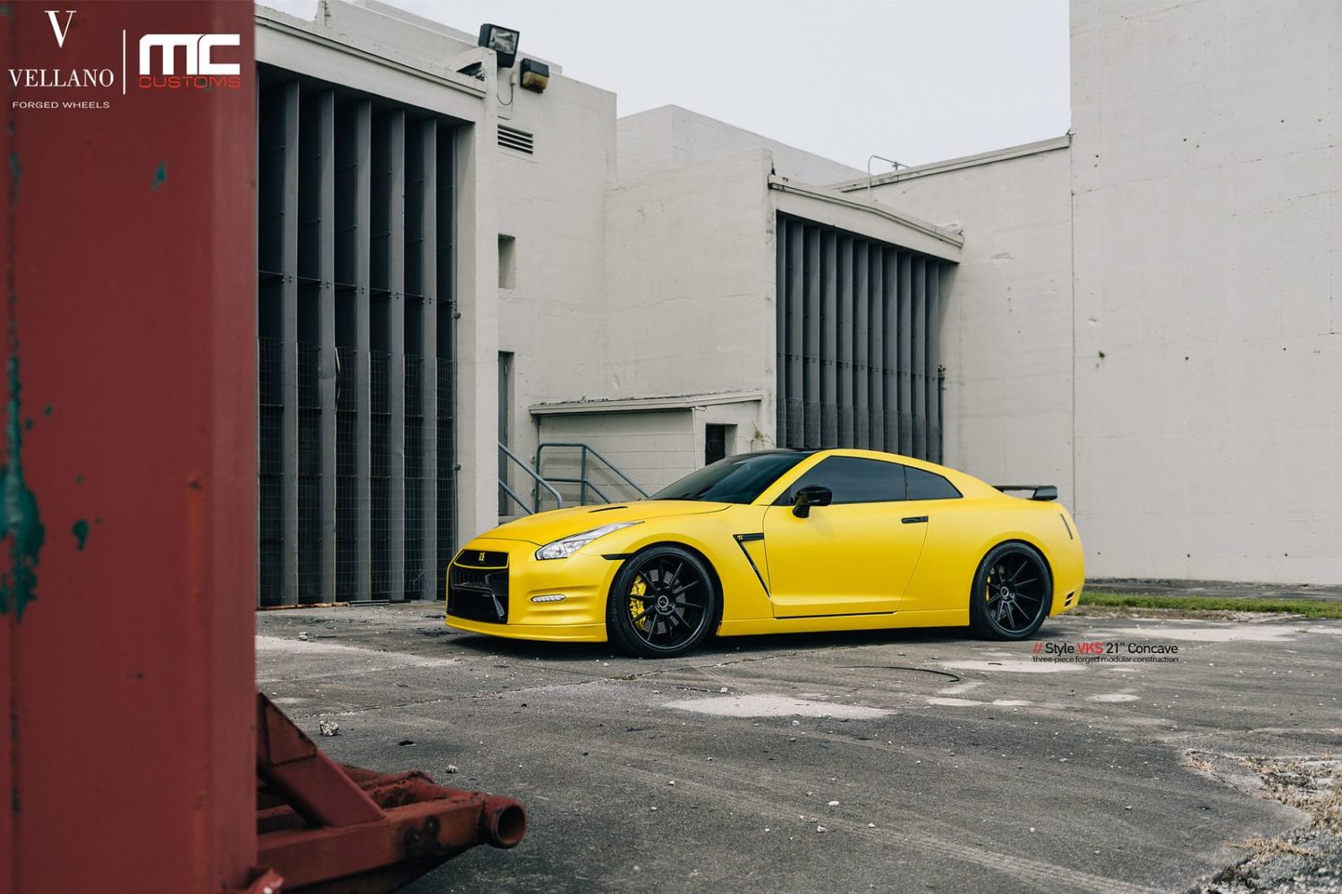 Nissan GT-R R35 Yellow Vellano VKS Concave | Wheel Front