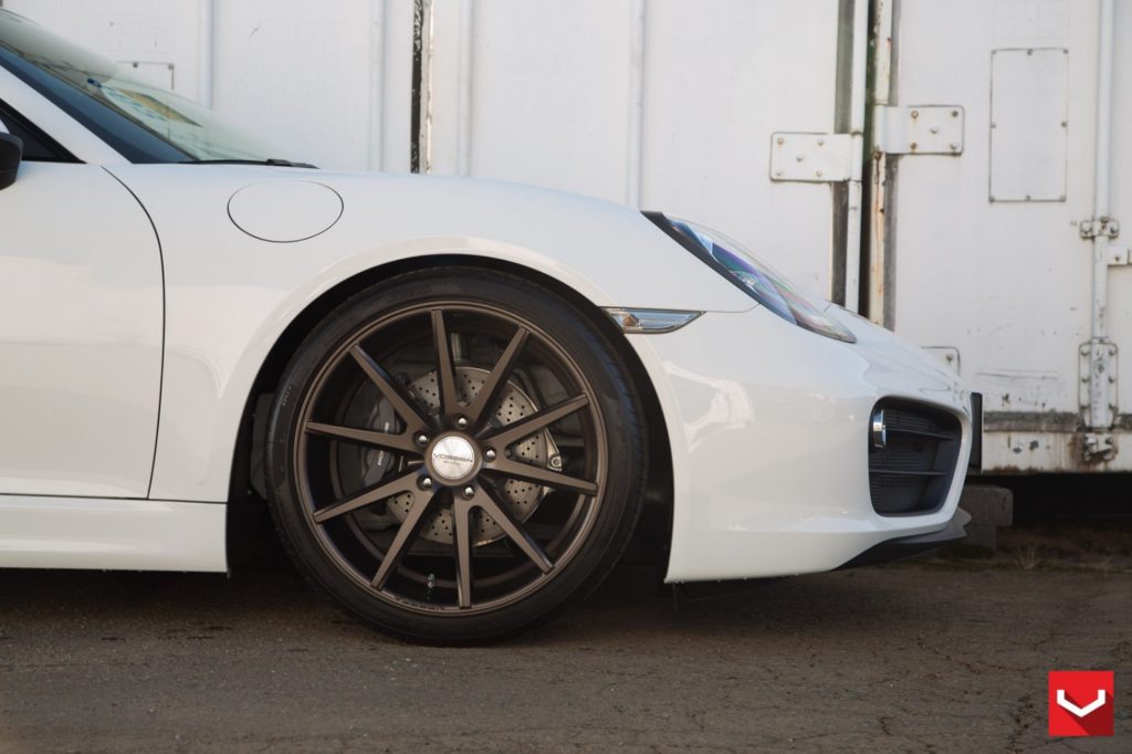 Porsche Cayman 981 White Vossen VFS-1 Wheel | Wheel Front