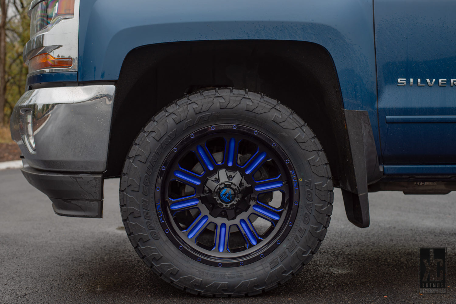 2017 Chevrolet Silverado Blue Fuel OffRoad Hardline D646 Wheel Wheel