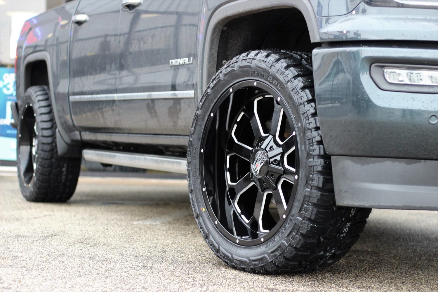 2018 GMC Sierra Denali Grey KMC XD825 Buck Wheel | Wheel Front