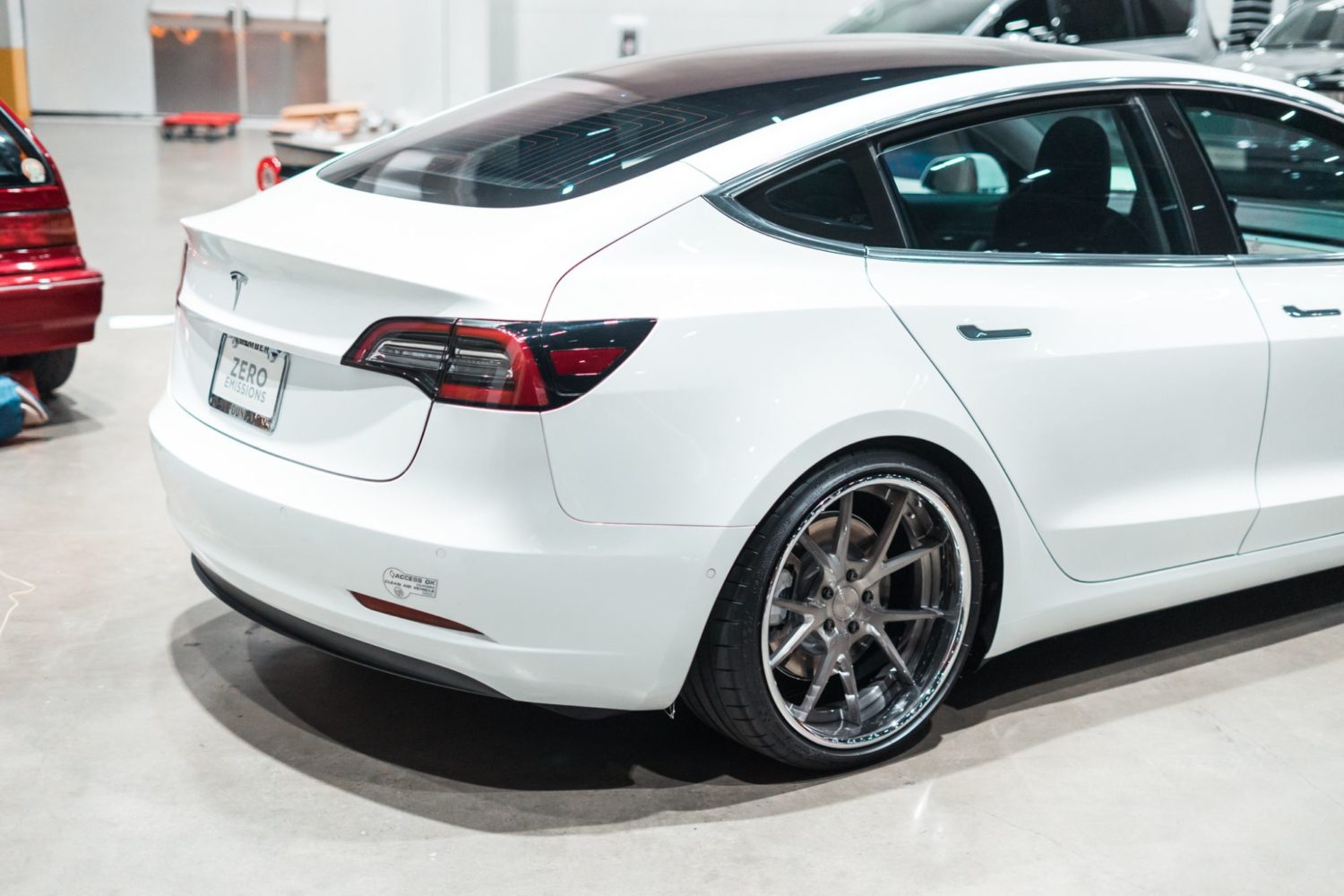 Tesla Model 3 White RSV RS1 S2 Wheel Front