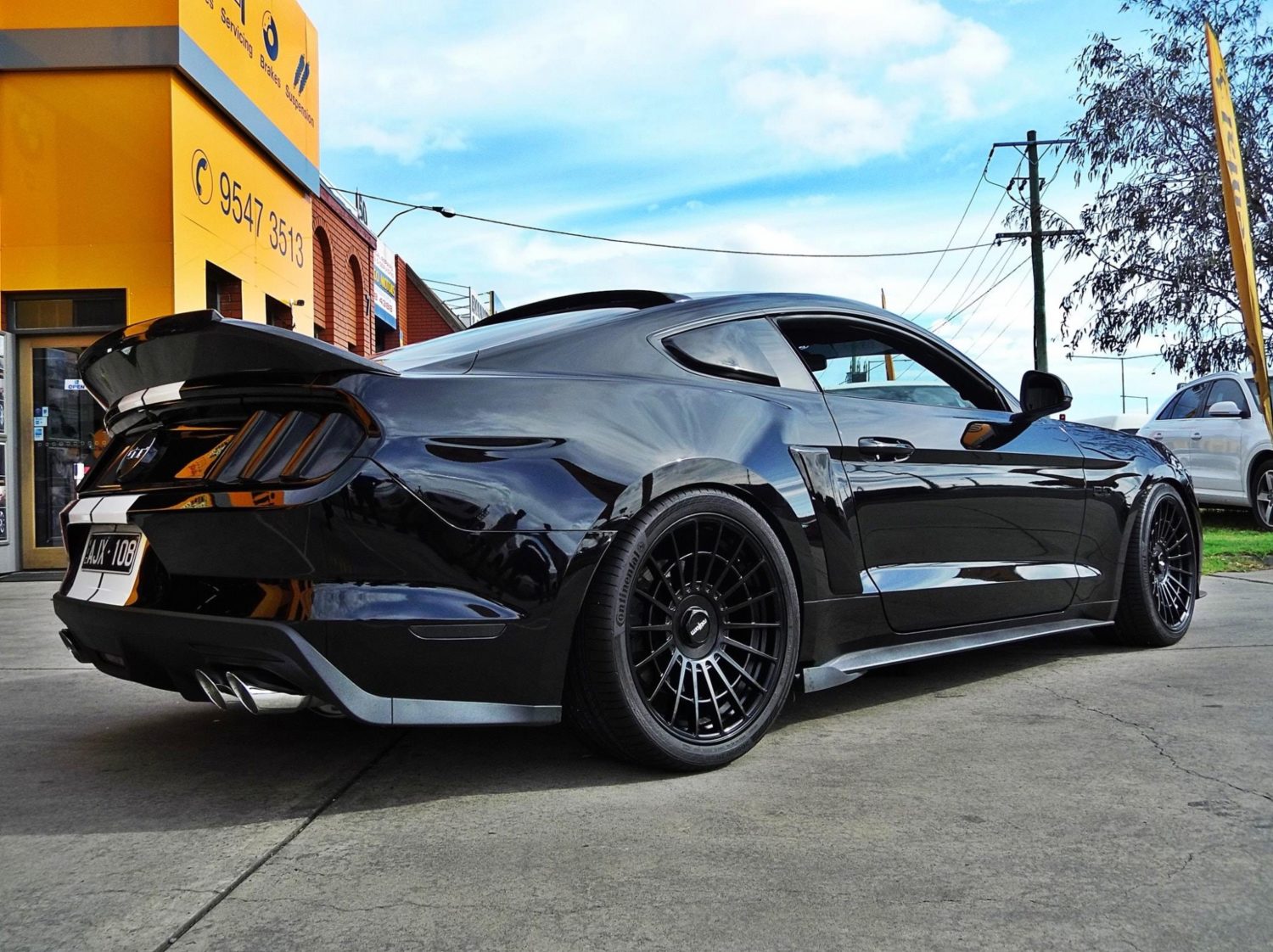 Ford Mustang S Black Rotiform Las R Wheel Wheel Front