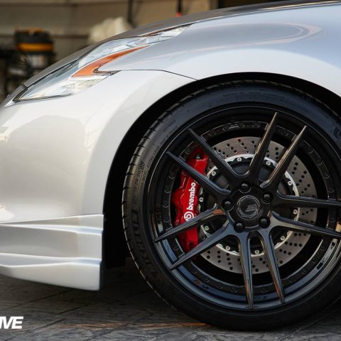 Nissan 370Z Silver BC Forged HCS01 Wheel Front