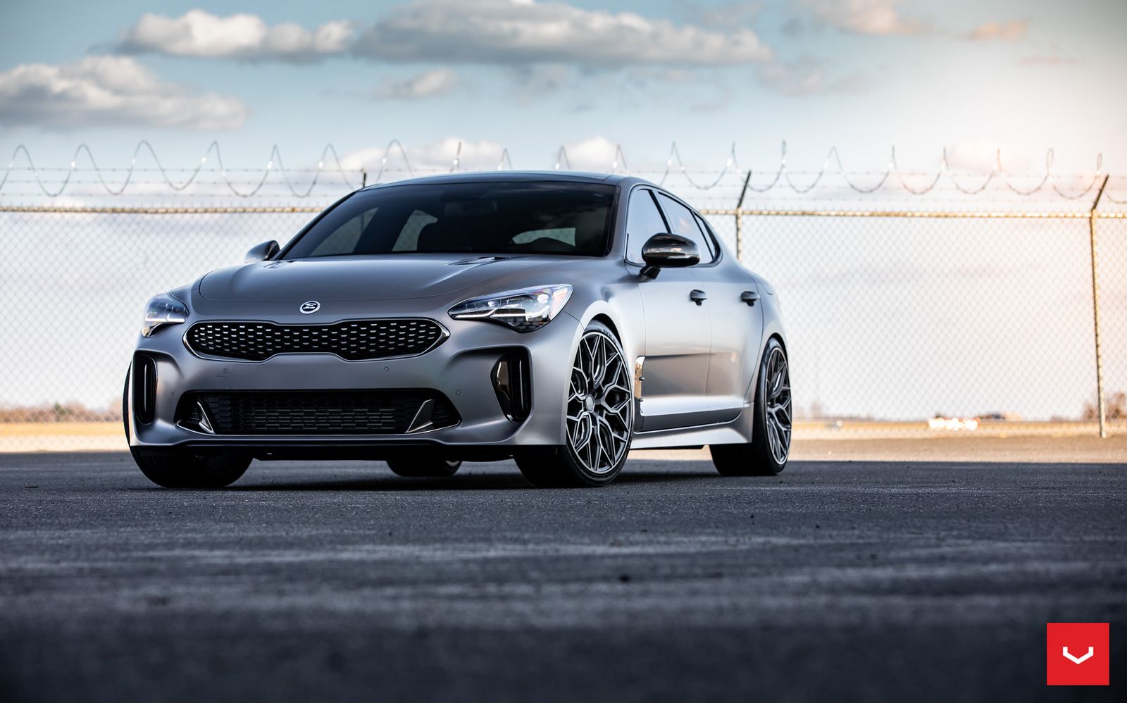 Kia Stinger Grey Vossen Hf 2 Wheel Front