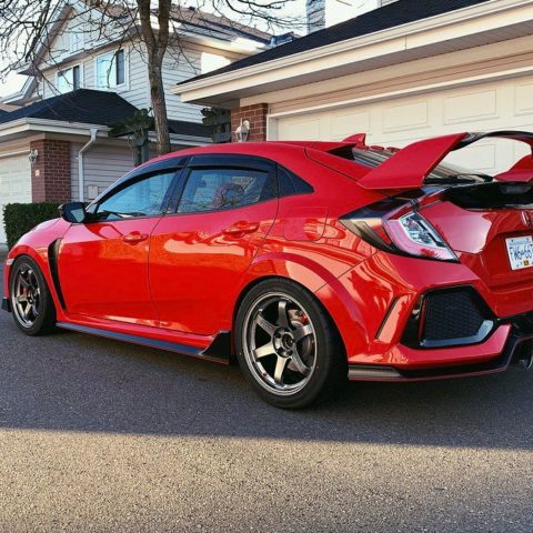 Honda Civic Type-R FK8 Red Rays Volk TE37 | Wheel Front