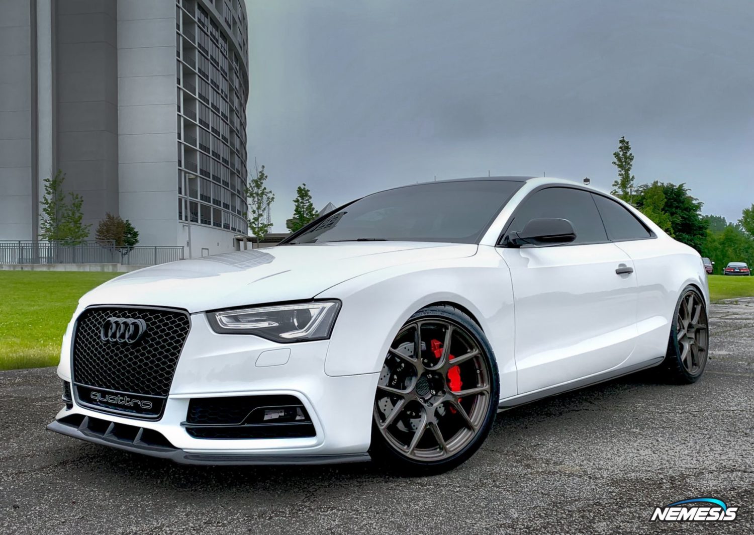 Audi S5 B8 5 White Bc Forged Rz05 Wheel Wheel Front