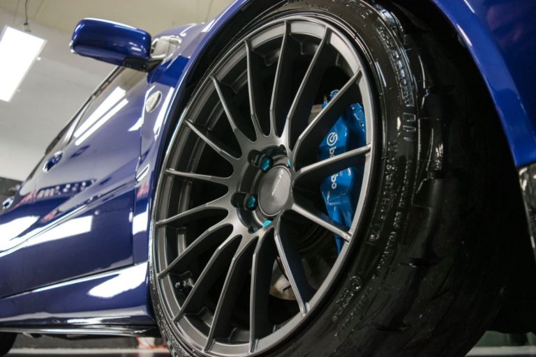 Mitsubishi Evolution IX Blue Enkei RS05RR Wheel Wheel Front