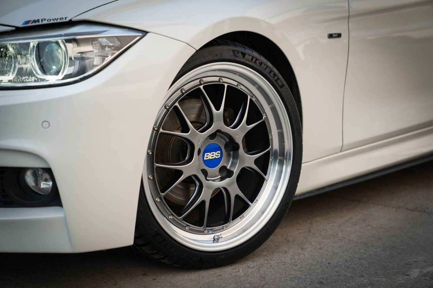 BMW 3 series 320d F30 White BBS LM-R | Wheel Front