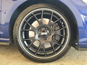 Volkswagen Golf R Mk7 Blue with BBS CH-R Aftermarket Wheels Wheel Front