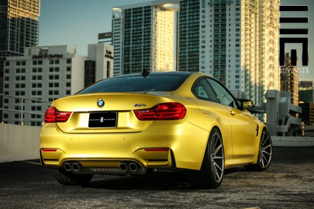 Bmw M4 F82 F83 Yellow Vossen Vfs 1 Wheel Wheel Front