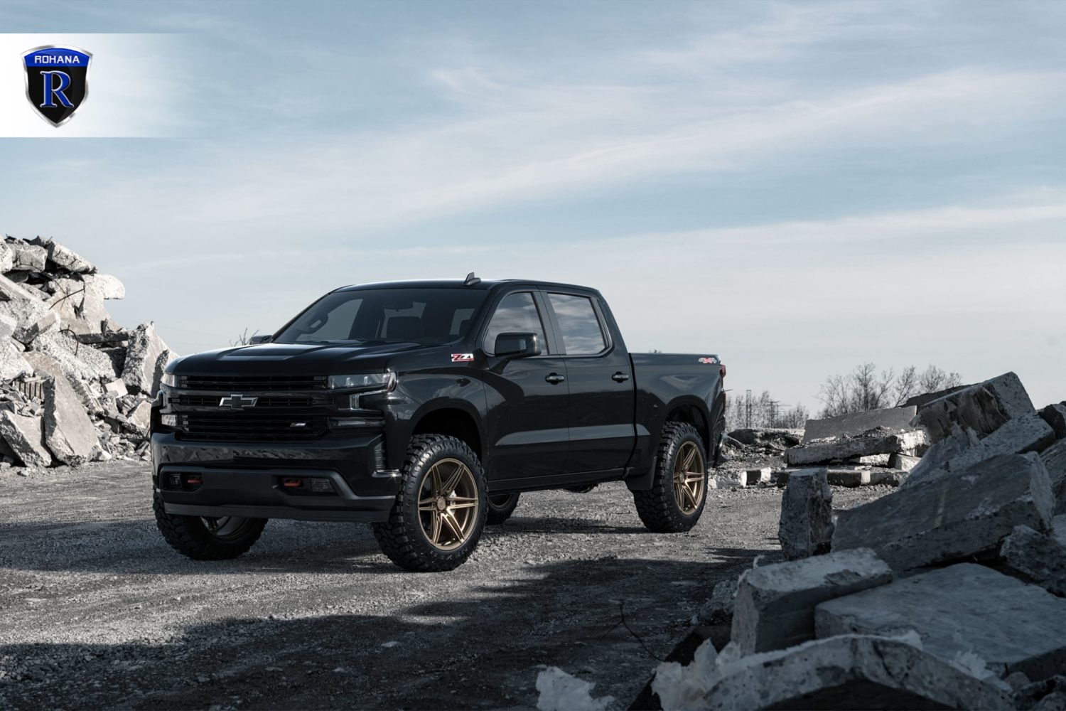 Chevrolet Silverado Black with Bronze 22x9.5 Rohana RFV1 Wheel | Wheel 