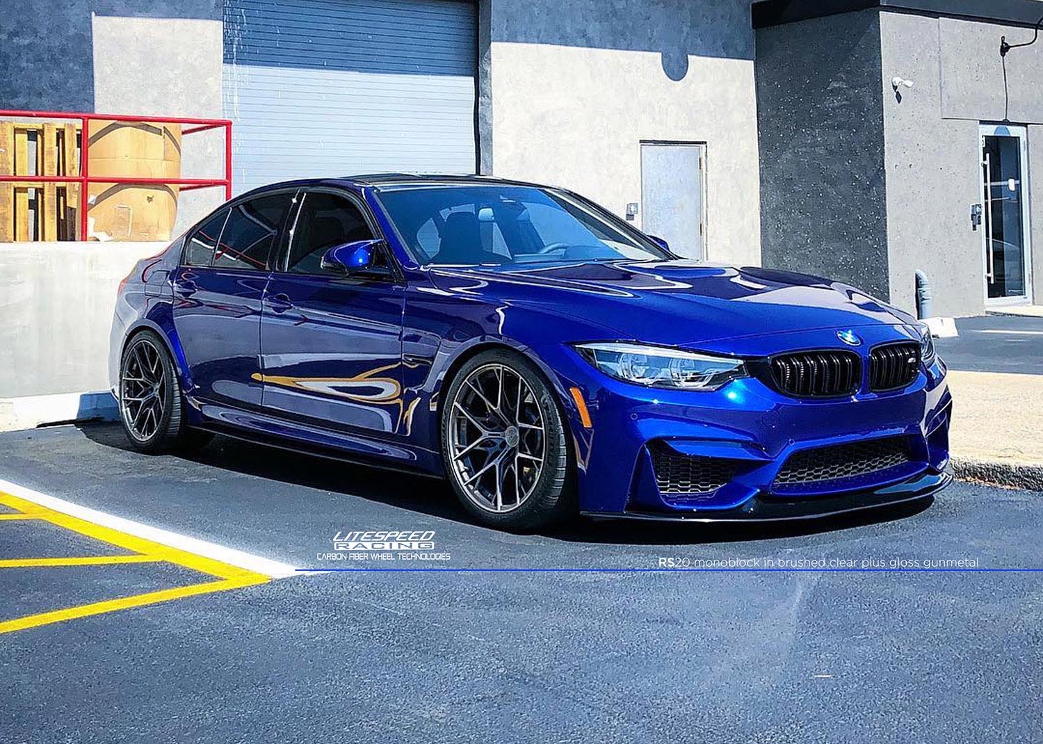 BMW M3 F80 with 19 × 10 and 19 × 11-inch Litespeed Racing RS20 Aftermarket ...