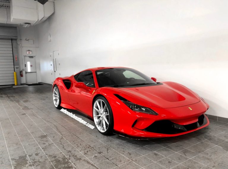 Ferrari F8 Tributo Red with ANRKY AN18 Aftermarket Wheels | Wheel Front