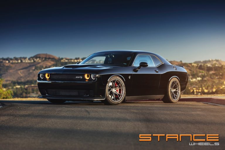 Dodge Challenger Black Stance Sf07 Wheel Wheel Front