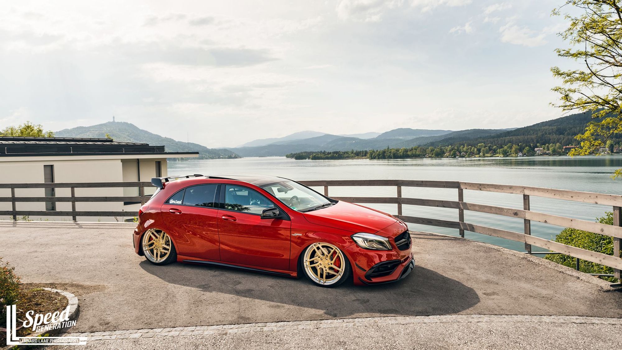 Mercedes Benz A45 Amg W176 Red Yido Yp4 2 Wheel Front