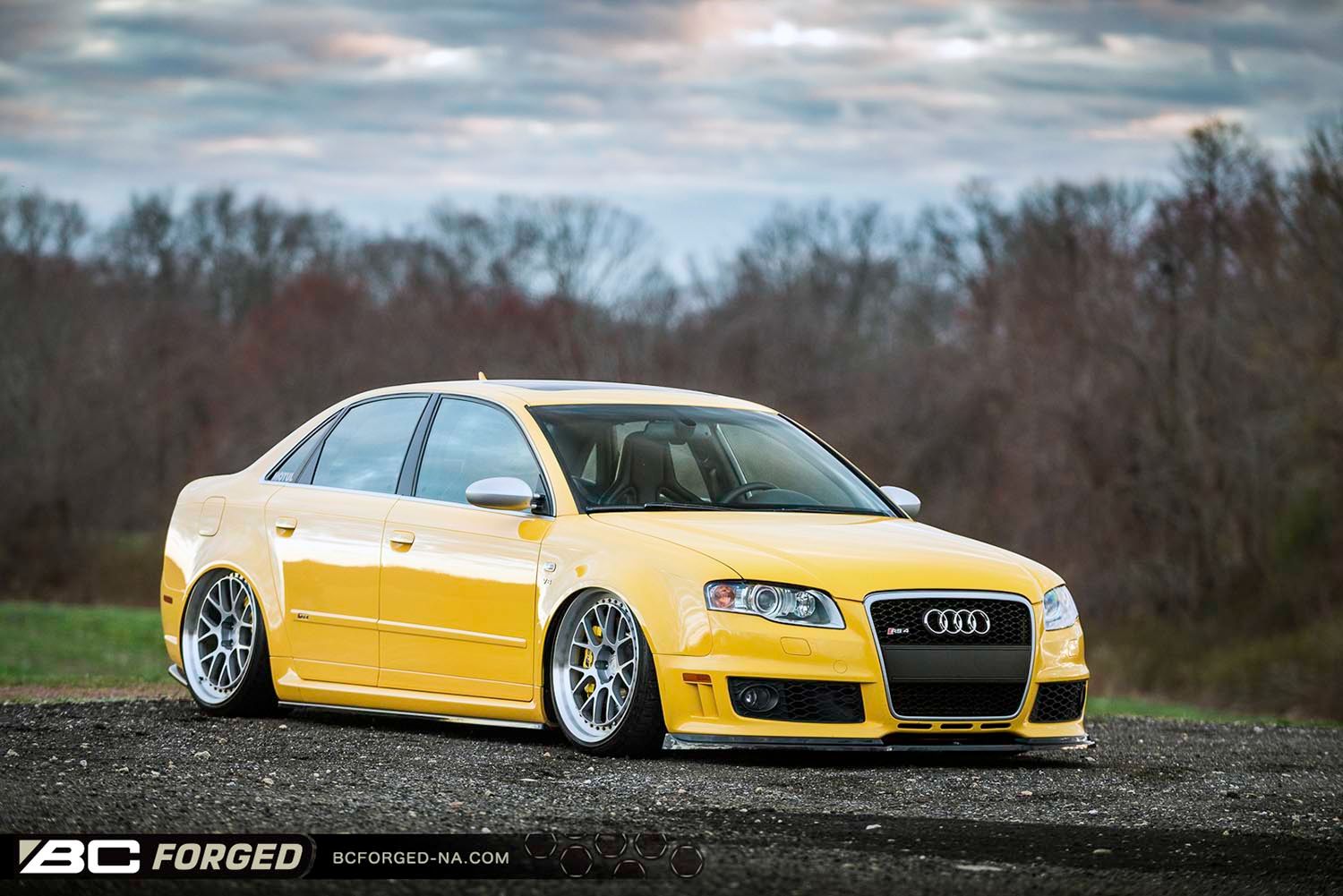 Audi RS4 B7 Yellow BC LE72 Wheel Front
