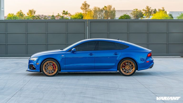 Audi RS7 C7 Blue with Variant SLT 2-piece Aftermarket Wheels | Wheel Front