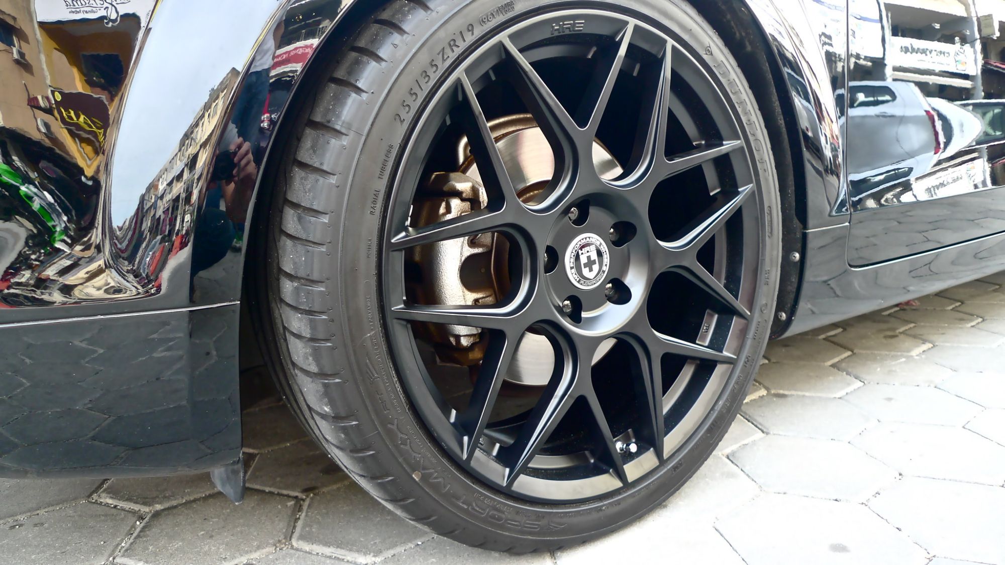 Audi TT 8J Black with Tarmac HRE FF01 Aftermarket Wheels