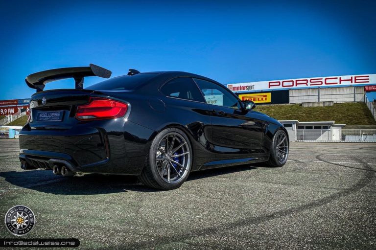 BMW M2 Competition F87 Black with Gunmetal Edelweiss LT°5 Wheel | Wheel ...