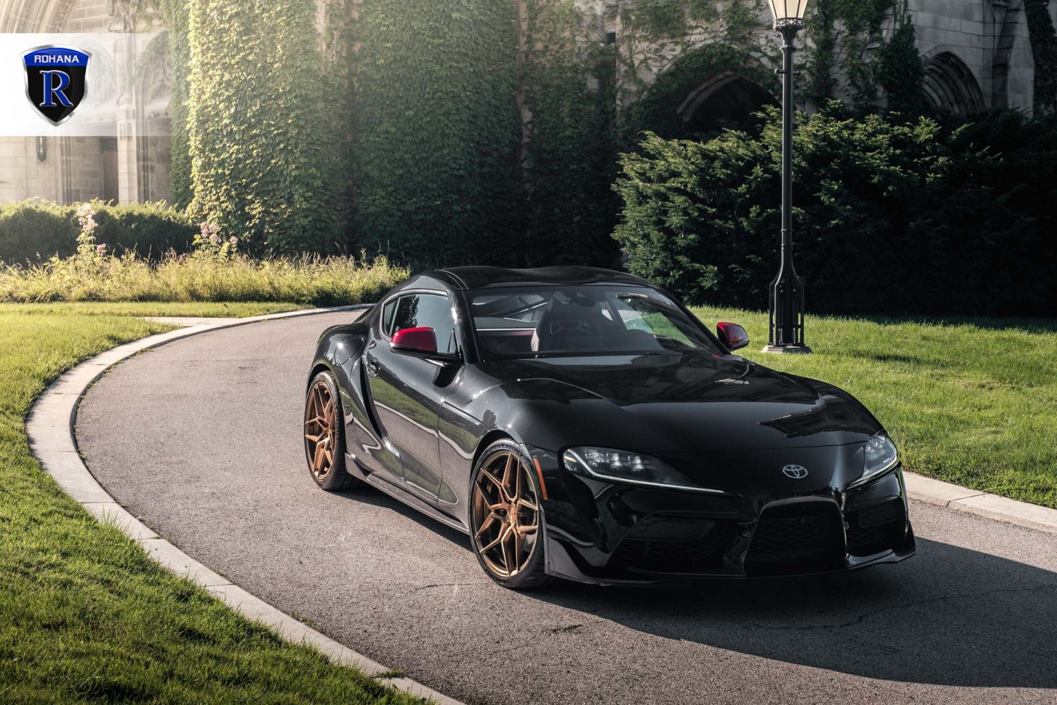 Toyota Supra Gr A90 Black With Bronze Rohana Rfx11 Wheel Wheel Front