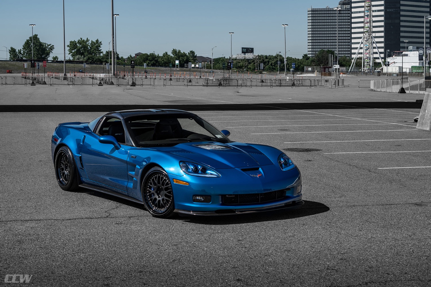 blue-chevy-c6-corvette-zr1-aftermarket-black-ccw-forged-wheels-c
