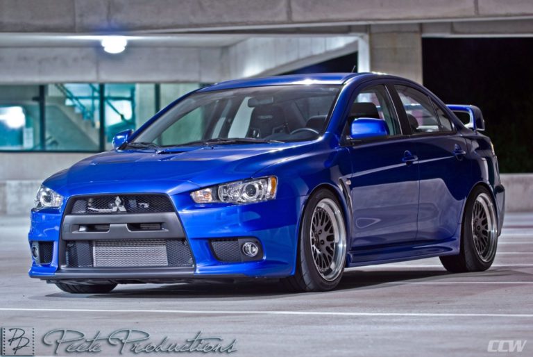 Mitsubishi Evolution X Blue CCW Classic Wheel | Wheel Front