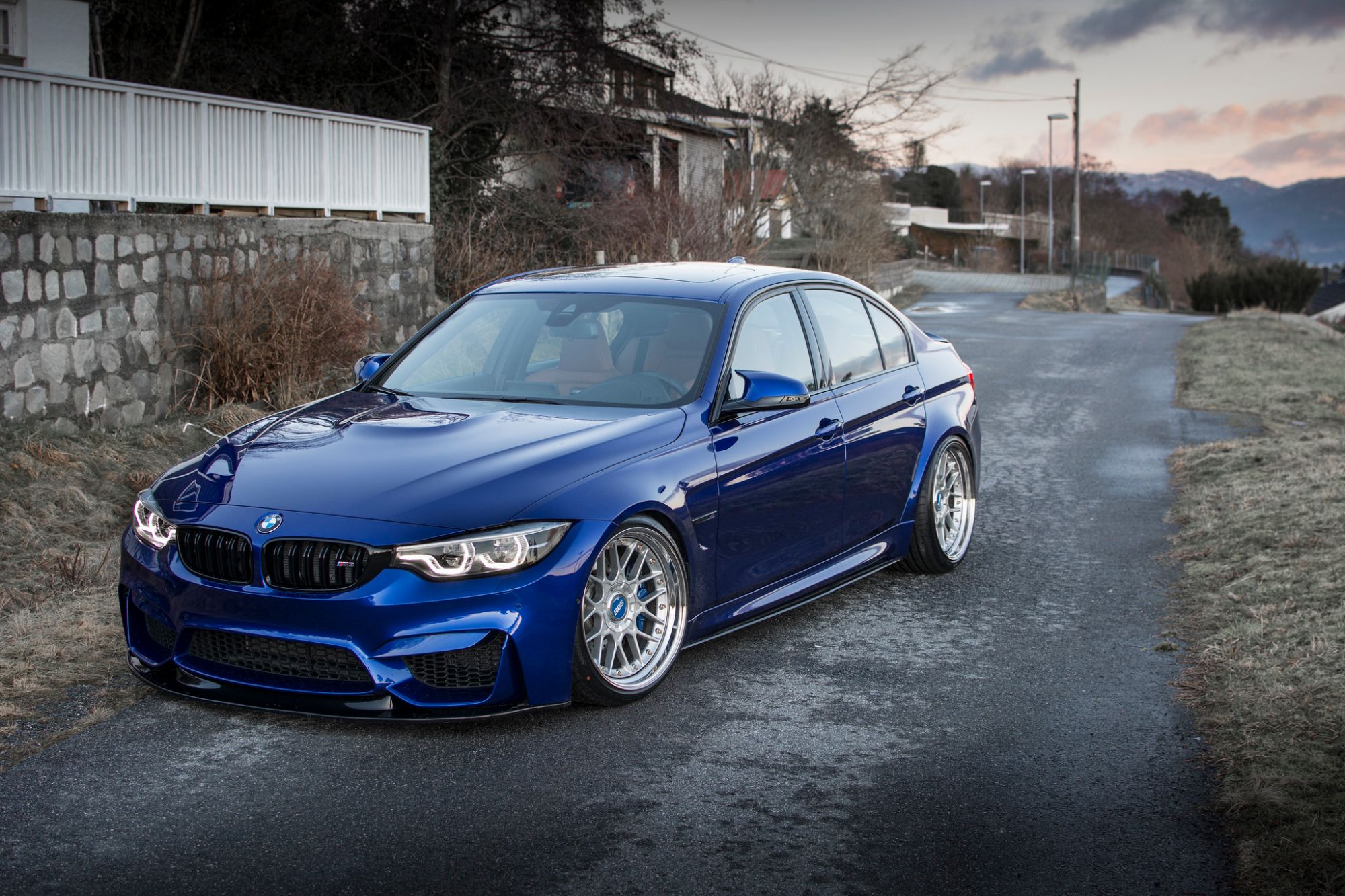BMW M3 F80 Blue with BBS RS2 Aftermarket Wheels.